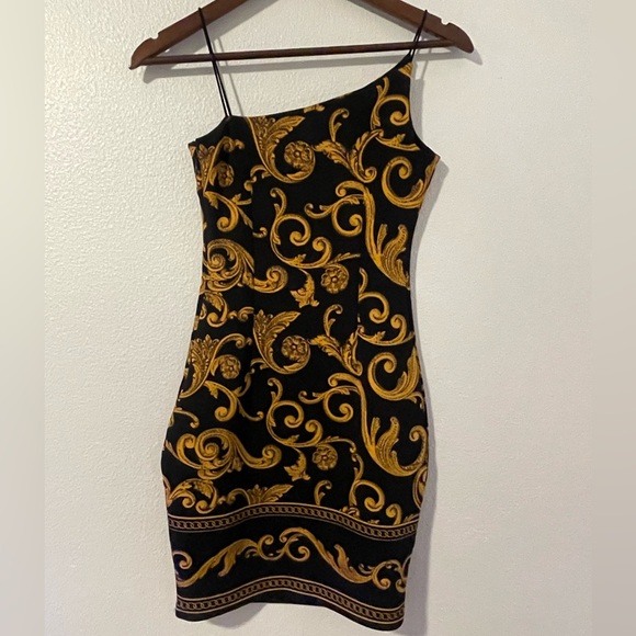 Guess Black and Gold Mini Jenni Dress - Picture 4 of 6